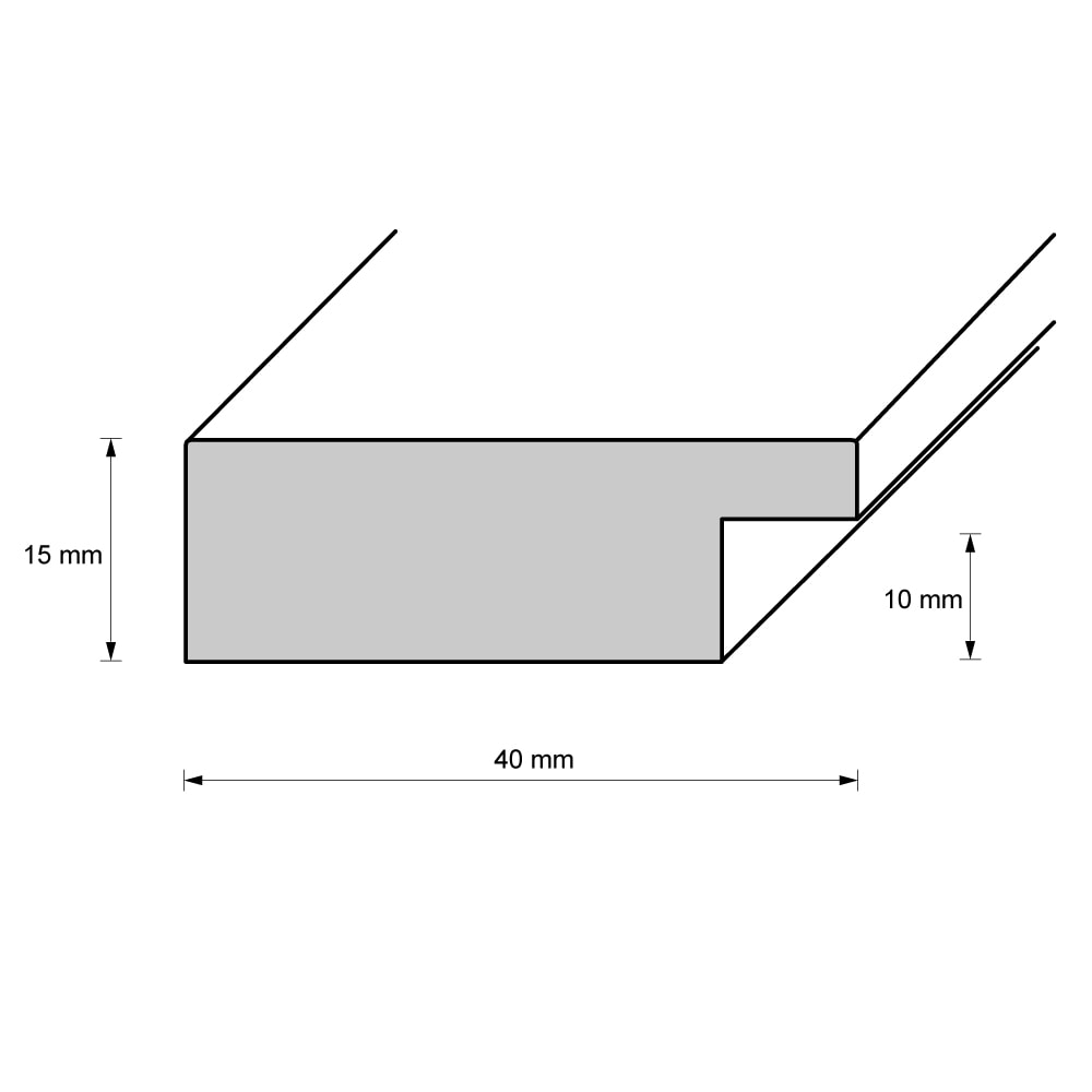 Holzrahmen M4015A12, schwarz – Bild 2