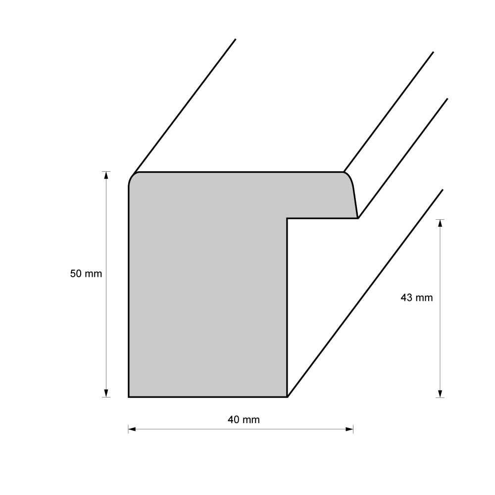 Holzrahmen M4050A12, mattschwarz – Bild 2