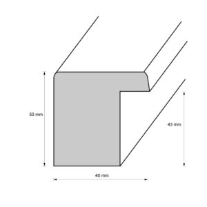 Holzrahmen M4050A14, weiß, glänzend
