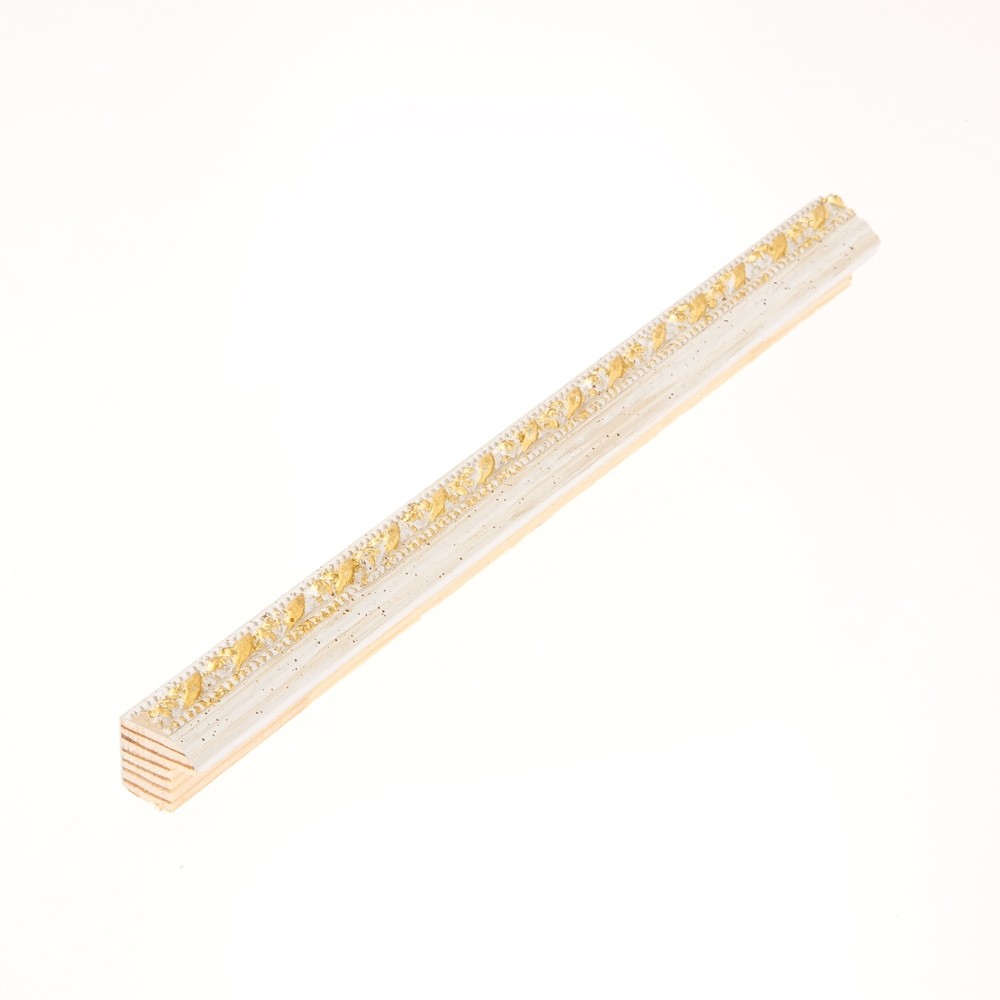 Holzrahmen 13013, weiß-gold – Bild 3