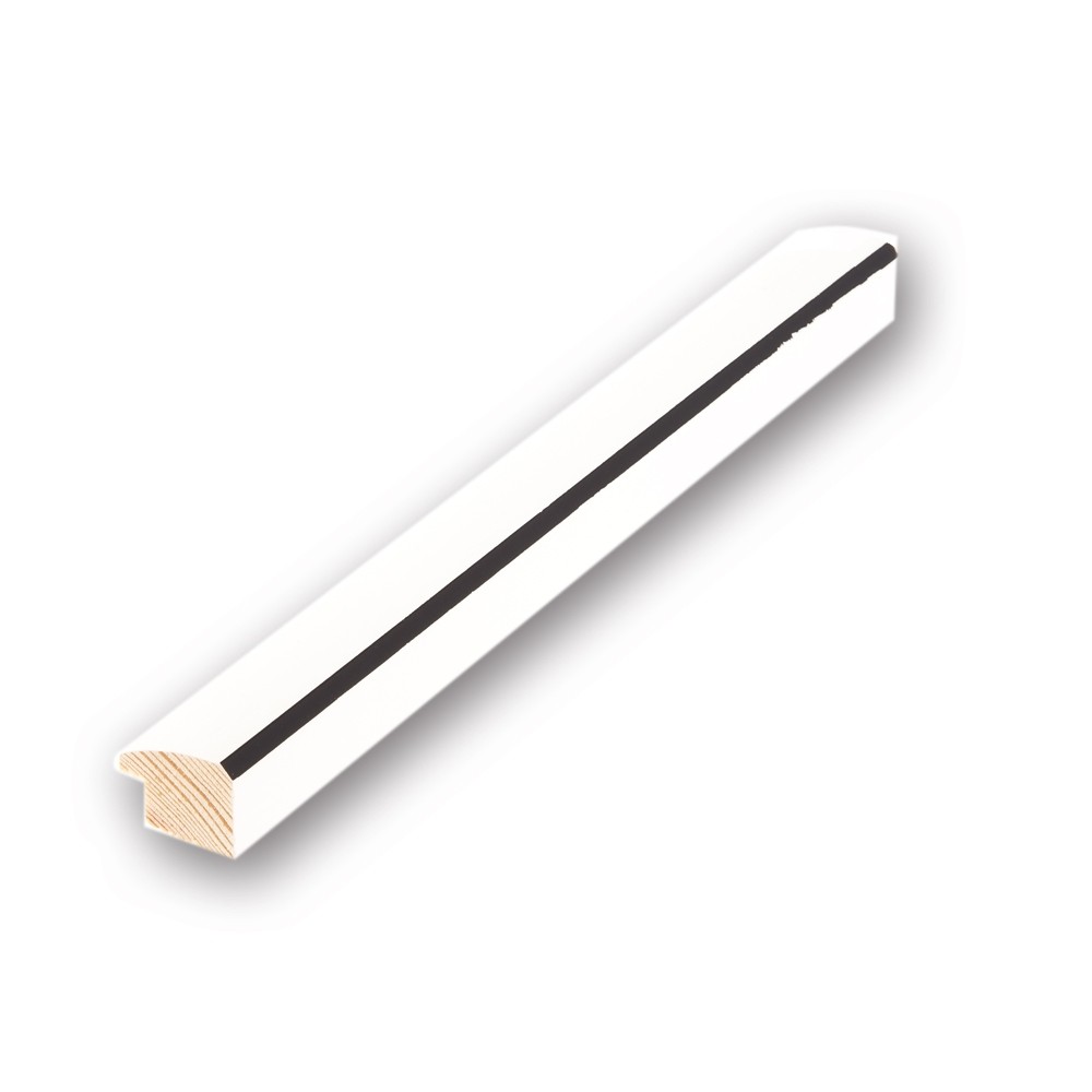 Holzrahmen 25313, weiß mit schwarzer Kante – Bild 4