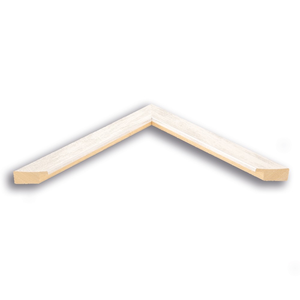 Holzrahmen 21314, weiß mit Silberkante – Bild 3