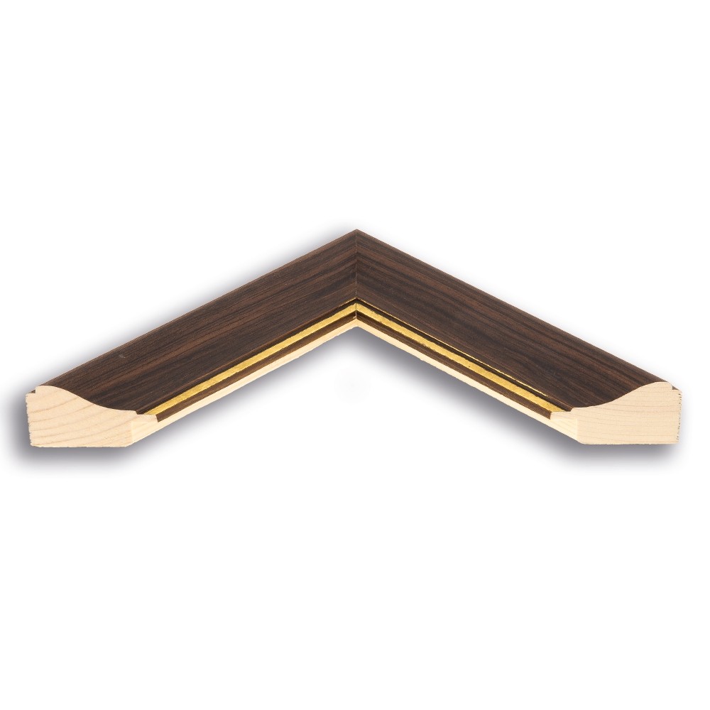 Holzrahmen 22401, braun mit Goldkante – Bild 3