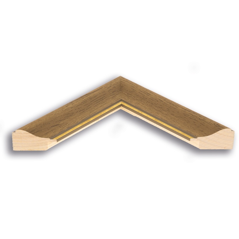 Holzrahmen 22404, hellbraun mit Goldkante – Bild 3