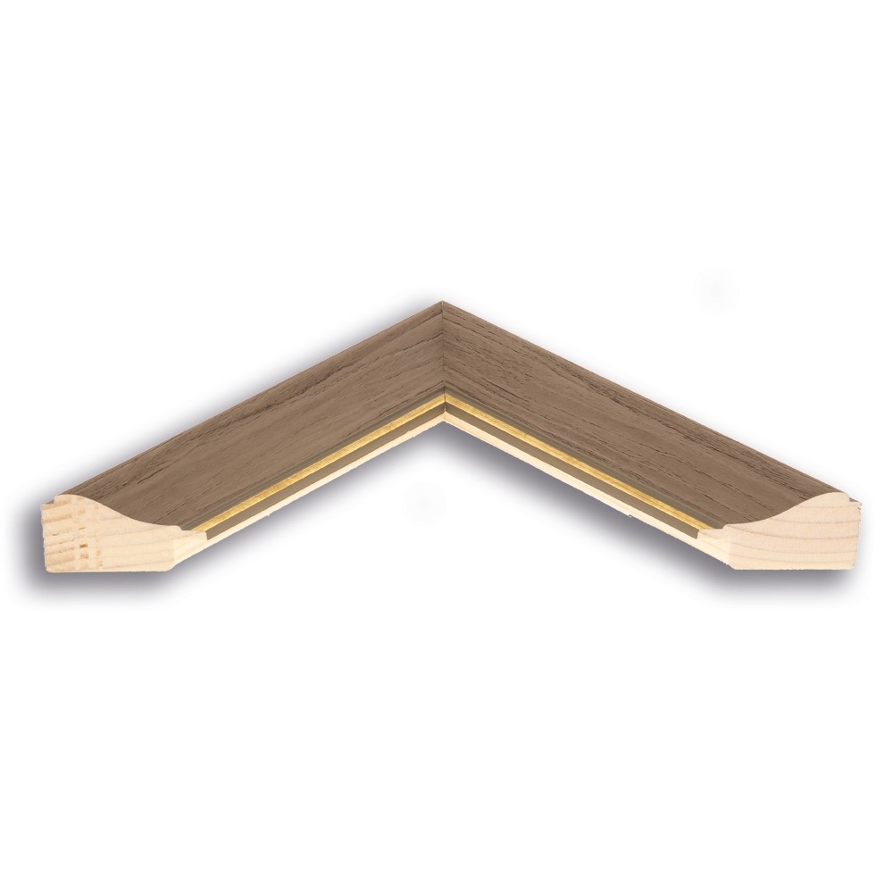 Holzrahmen 22480, schlamm mit Goldkante – Bild 3