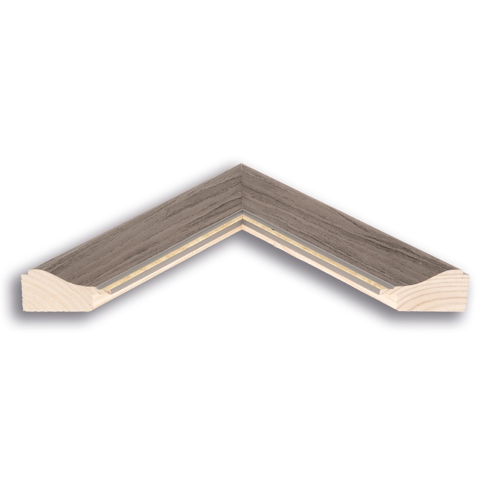 Holzrahmen 22496, grau mit Goldkante – Bild 3