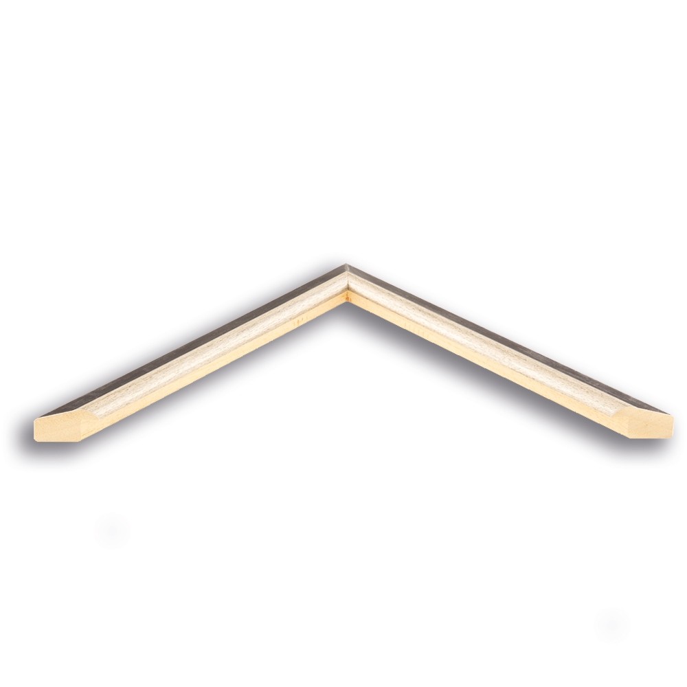 Holzrahmen 25212, schwarz mit Silberkante – Bild 3