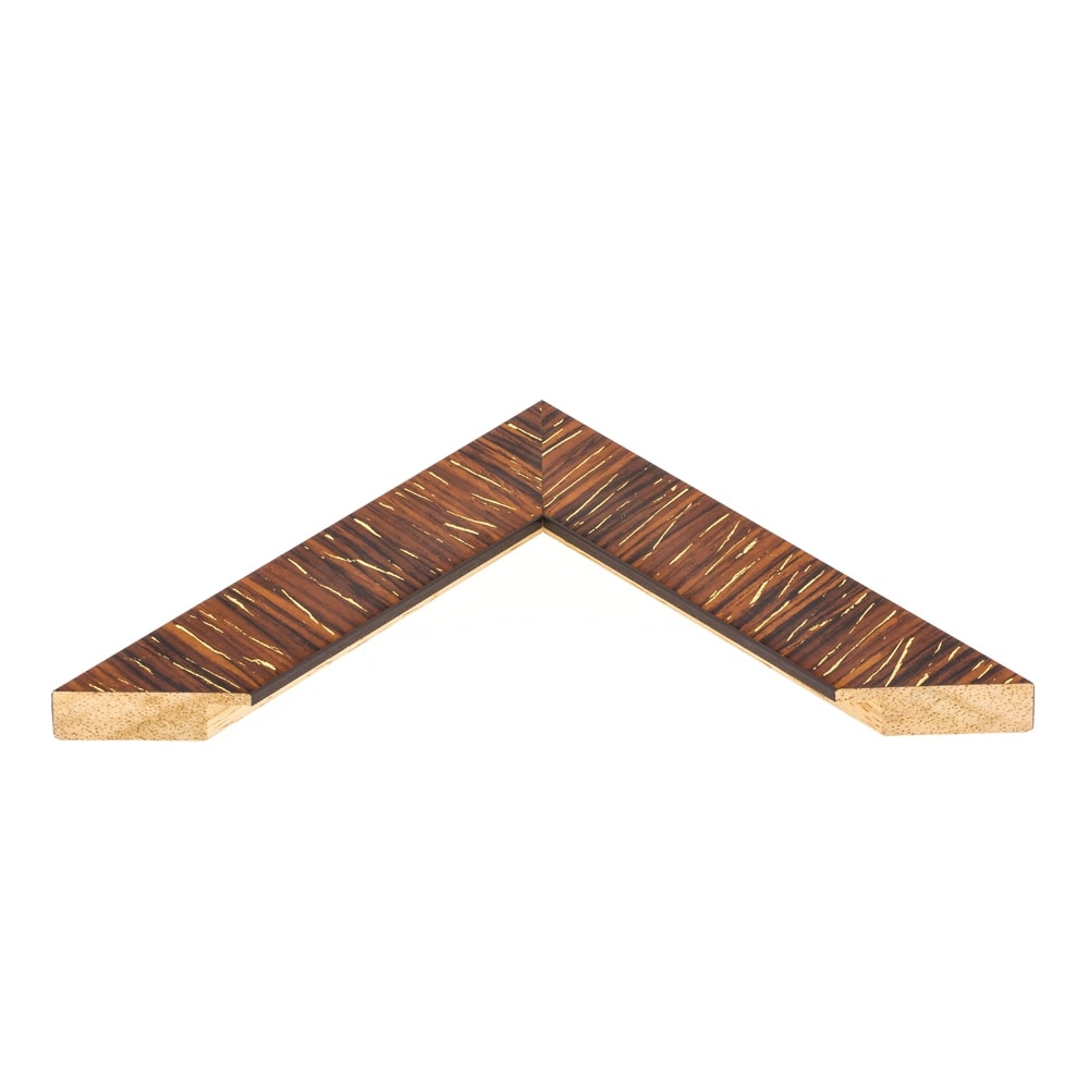 Holzrahmen 31801, nussbraun-goldschraffiert – Bild 3