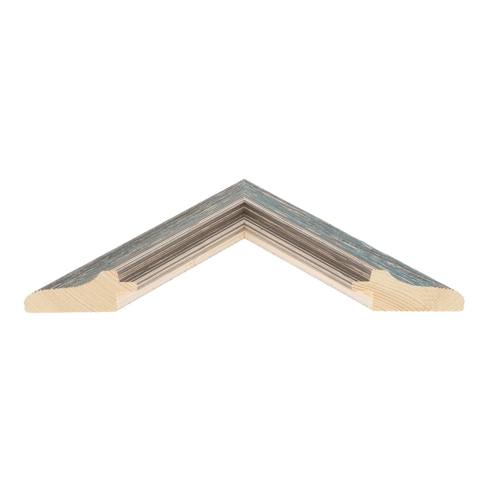 Holzrahmen 34953, blau-silber-braun – Bild 3