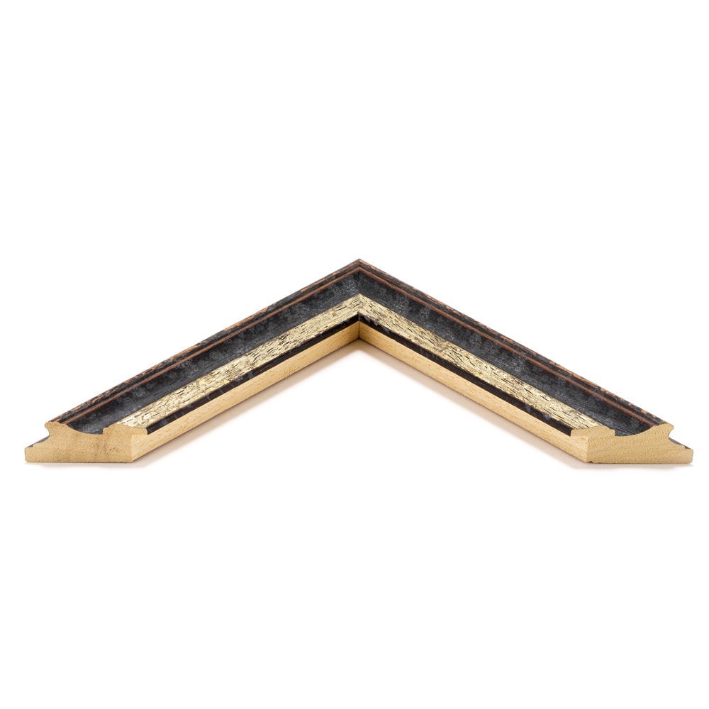 Holzrahmen 37762, schwarz-braun-silber – Bild 3