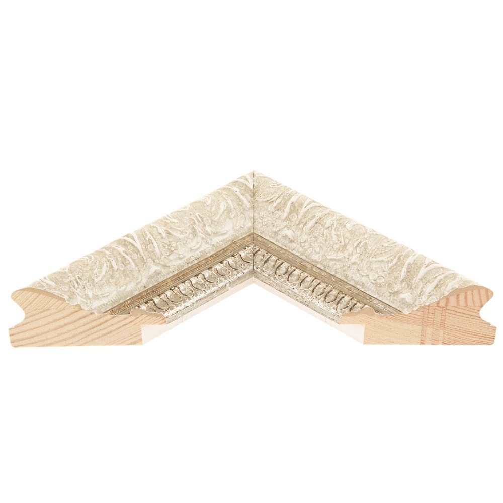 Holzrahmen 50014, weiß-silber – Bild 3